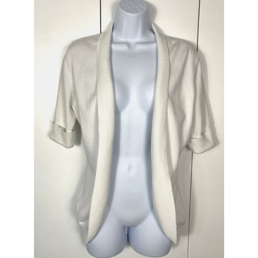 Verve Ami Short Sleeve Knit Cardigan White Size M